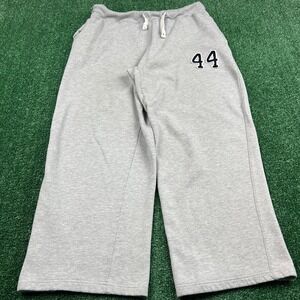 VTG Premier International Varsity Numbers Wide-Leg Sweatpants Men's L Gray Y2K